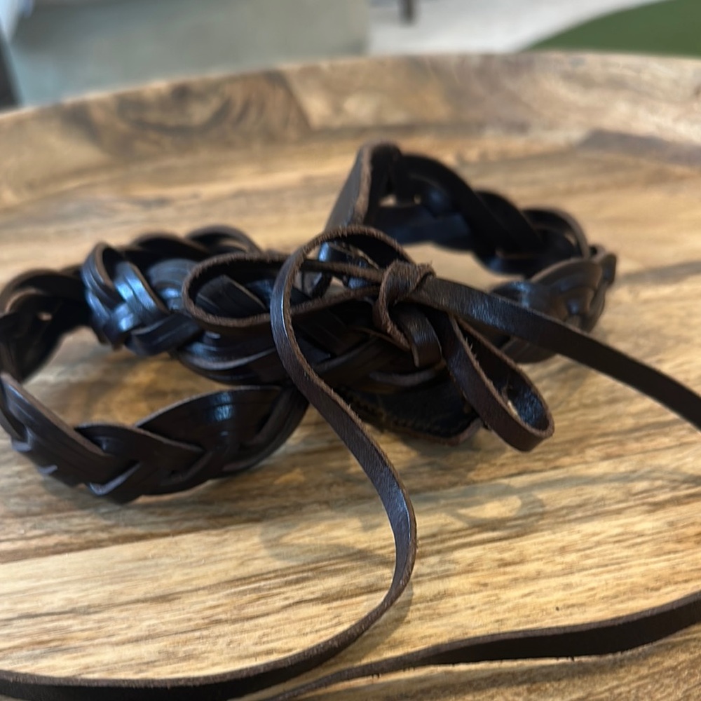Genuine Leather J.Jill Braided Leather Belt